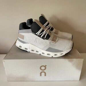 New ON Running Cloud Cloudnova White Sand Womens Casual Fashion Sneake